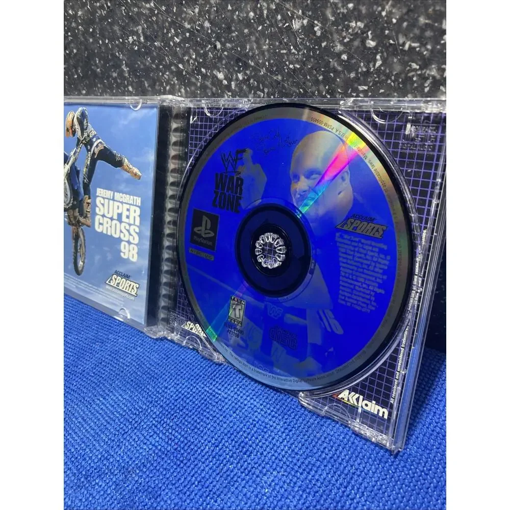 WWF War Zone Playstation 1 PS1 Complete CIB w/RegCard Tested Black Label